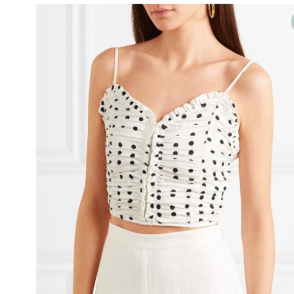 Maje polka dot black and white top 3 NWT - Picture 4 of 11